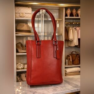 COACH‎ 9422 VINTAGE RED BONNIE CASHIN LEGACY SLIM BUCKET TOTE SHOULDER BAG Y2K